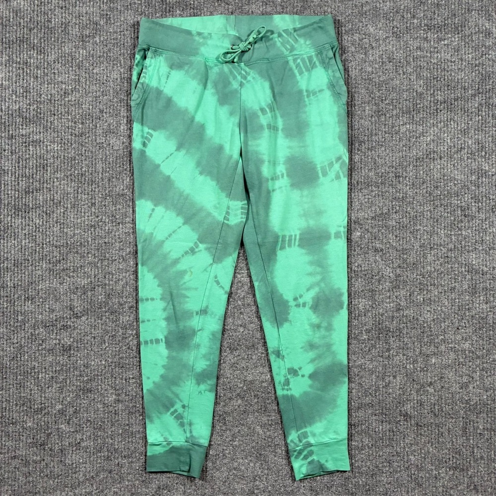 Chicos Zenergy Womens Tie Dye Jogger Pants Size 00P Green Lounge Sweatpants